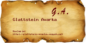 Glattstein Avarka névjegykártya